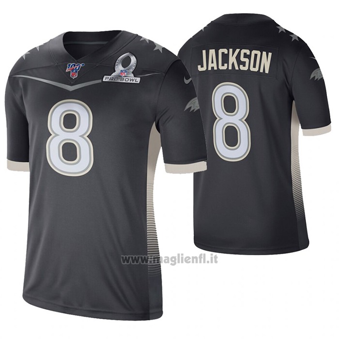Maglia NFL Game Baltimore Ravens Lamar Jackson Anthracite 2020 AFC Pro Bowl Nero